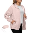 thumbnail image 4 of Women's Rain Jacket 2025 - Waterproof Lightweight Hooded Windbreaker Packable with Pockets, 4 of 8