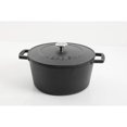 thumbnail image 2 of Babish Round Enamel Cast Iron Dutch Oven w/Lid, 6-Quart, Matte Black, 2 of 2