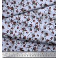 thumbnail image 2 of Soimoi Cotton Voile Fabric Brush Stroke & Insect Decor Fabric Printed Yard 56 Inch Wide, 2 of 3