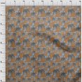 thumbnail image 4 of oneOone Viscose Chiffon Brown Fabric Animal Sewing Material Print Fabric by The Yard 42 Inch Wide, 4 of 4