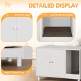 thumbnail image 4 of Homall Hidden Cat Litter Box Enclosure with Scratching Mat Multi-Functional Cat Litter Box Wooden Cat Washroom Furniture, 4 of 7
