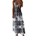 thumbnail image 1 of Bellella Robe Longue à Bretelles pour Femmes, Robe d'Été, Combinaison, Robe Maxi, Mode, Ligne A, Fête, Gris, 5TG, 1 of 2
