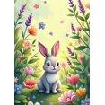 thumbnail image 4 of Cute Cartoon Rabbit Floral Decoration Spring Theme Backdrop Banner Birthday Party Supplies Photography Props Easter Wall Hanging Backdrop, 4 of 4