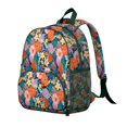 thumbnail image 3 of Watercolor Flower Pattern Students Backpack - Artistic Floral and Hummingbird Illustration, Lightweight and Comfortable for School and Outdoor Activities, 3 of 6
