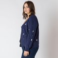 thumbnail image 3 of Devoted Women's Plus Size long sleeve knit cardigan with button-up front, 3 of 5