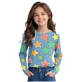 thumbnail image 4 of Posijego T-Shirts Graphiques à Manches Longues pour Tout-Petits Garçons Filles, Mignons, Col Ras du Cou, T-Shirts Basiques, Hauts, Chandail de Printemps pour Enfants, 4 of 6