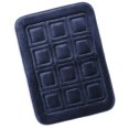 thumbnail image 1 of Clara Clark Bathroom Rugs, Velvet Memory Foam Bath Mat, Ultra Soft Non Slip and Absorbent - Waffled - Small - Navy, 1 of 6