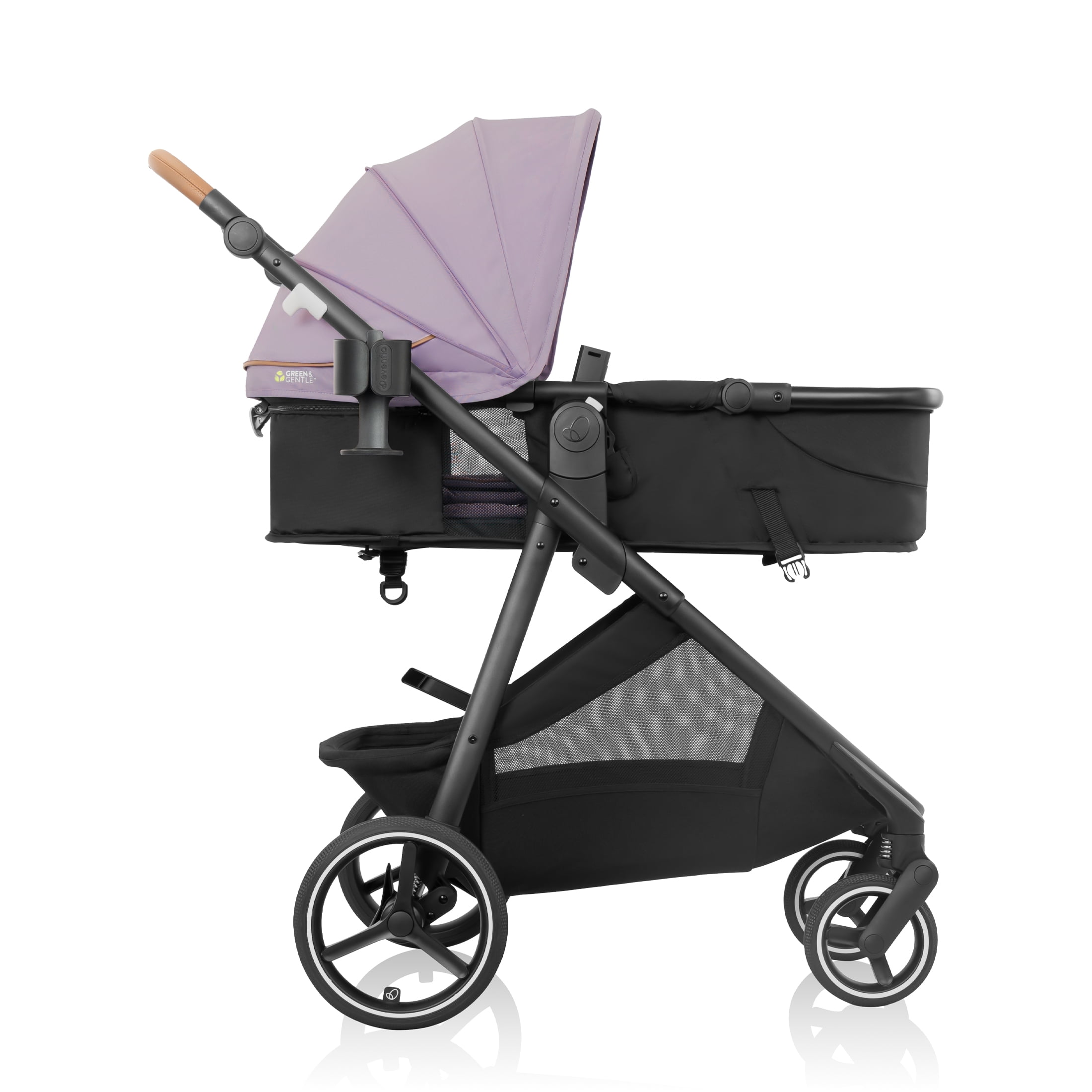 Evenflo Shyft Intuiti+ Stroller with Green & Gentle Fabric (Weight 3-55 lbs)