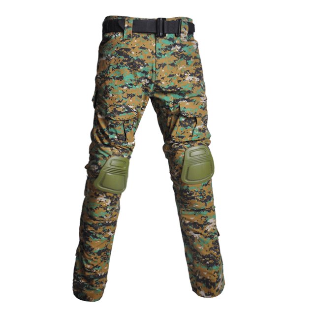 TIMIFIS Camouflage Pantalon de Travail pour Homme Décontracté Ample avec Genouillères Pantalon de Travail Droit Pantalon de Randonnée avec Multiples Poches