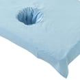 thumbnail image 3 of serony Housse de Demi-Table de SPA en Coton Serviette pour Trou de Visage de Lit de Salon de Beauté Bleu Ciel, 3 of 6