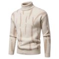 thumbnail image 2 of Dvkptbk Chandail pour Hommes Mode pour Hommes et Chandail d'Hiver Chandail à Enfiler Bas Tricot Rayé Chandail pour Hommes Vêtements d'Automne en Liquidation, 2 of 8