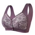 thumbnail image 1 of VEKDONE Woman's Embroidery Thin Style Ventilate Large Size Bra Without Steel Rim Purple XXXXL, 1 of 5