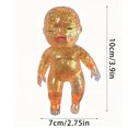 thumbnail image 3 of Squishy Figure Ball, Glitter Filled Fidget Ball, Glitter Filled Squishy Do-Ll Stress Relief Toy, Slow Rising Stretchy Squeeze Fidget Toy for Anxiety Relief, Golden-Open-Eye Style, 3 of 9