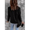 thumbnail image 3 of Women's Black Buttoned Lapel Collar Blazer with Pocket, 3 of 18