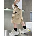 thumbnail image 4 of Shorts Cargo pour Garçons Enfants, Shorts Décontractés Extensibles pour Jeunes Garçons, Bas Cargo d'Extérieur, 4 of 5