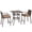 Brun, variante sur Outsunny Ensemble de Bar de Patio 3 Pcs, Ensemble Bistro de Jardin en Osier, Gris