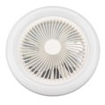 thumbnail image 4 of Ceiling Fan With Light, 9.8In 2400Lm LED Indoor Low  Ceiling Fan With E27 Lamp, Quiet Enclosed Ceiling Fan For Bedroom Kitchen Living Room, White, 2 Installation Methods, 4 of 8