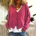thumbnail image 2 of 2025 Cardigan pour Femmes Uni à Col en V avec Boutons à Manches Courtes Cardigan pour Femmes Décontracté Extensible en Tricot Chandail Tenue de Vacances pour Femmes Cardigan, 2 of 6