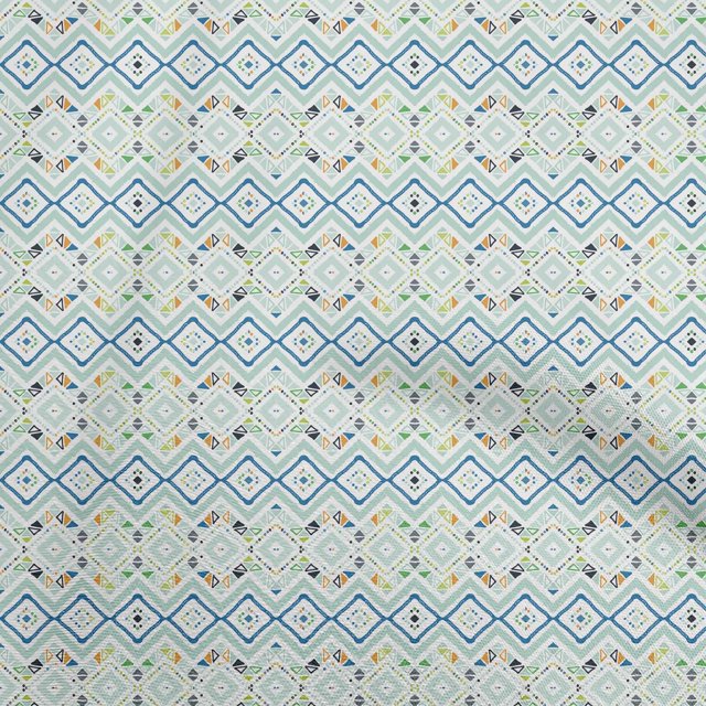oneOone Silk Tabby Light Mint Green Fabric Geometric Sewing Craft Projects Fabric Prints By Yard 42 Inch Wide