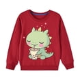 thumbnail image 4 of T-shirt de Superposition à Manches Longues Extra Doux pour Filles, Blouse à Capuche à Manches Longues, Automne et Hiver, Grandes Filles et Garçons, Haut Chandail à Manches Longues à Imprimé Cœur, Rouge, 5 Ans, 4 of 4