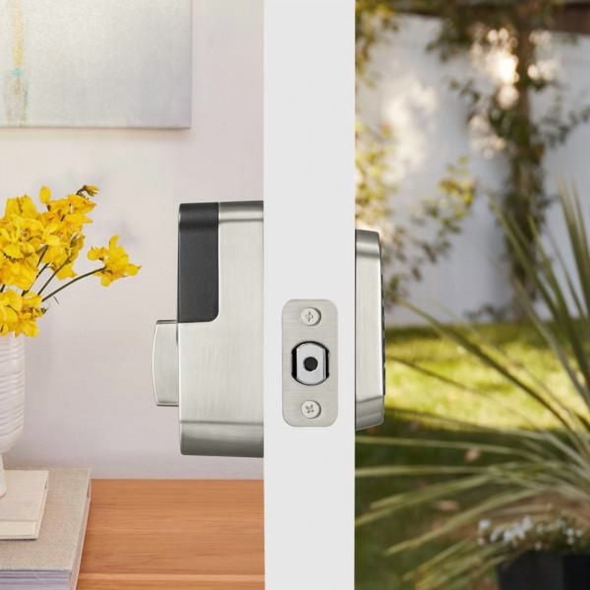 Serrure intelligente à pêne dormant Yale Assure Lock 2 sans clé avec Wi‑Fi, nickel satiné