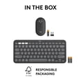 thumbnail image 4 of Logitech Pebble 2 Combo, clavier et souris sans fil, discrets et portables, personnalisables - Graphite, 4 of 11