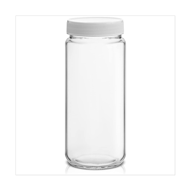8 Pcs Bouteilles Réutilisables 16Oz Bouteilles en Verre avec Bouchon avec Couvercles et Pots