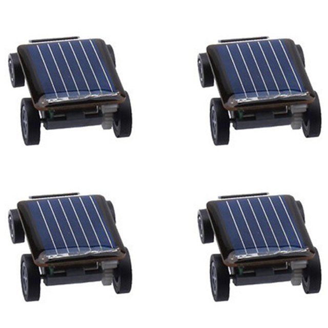 4X High Quality Smallest Mini Car Solar Toy Car Racer Educational Gadget Kid's Toys Hot Selling Solar Toy