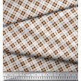 thumbnail image 3 of Soimoi Japan Crepe Satin Fabric Diagonal Check Print Sewing Fabric Yard 42 Inch Wide, 3 of 5