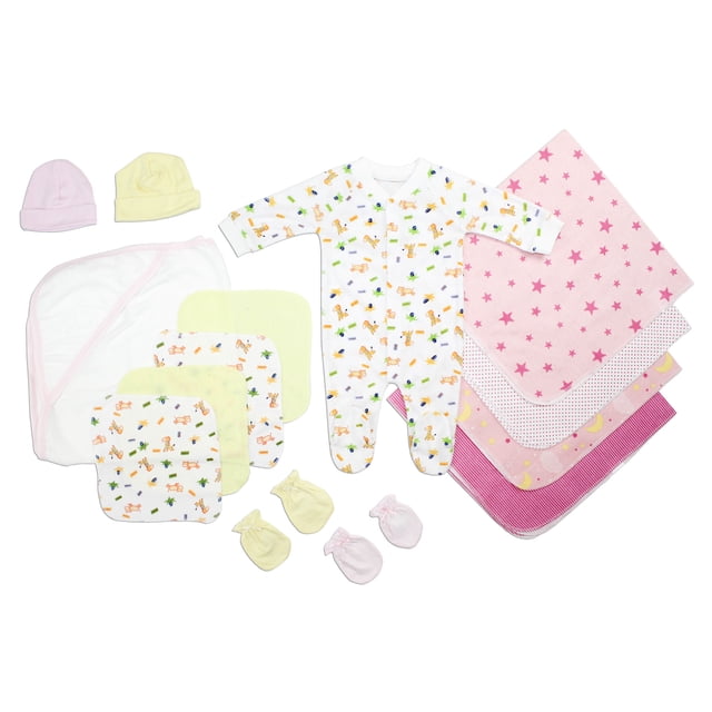 Bambini Newborn Baby Girls 14 Pc Layette Baby Shower Gift Set