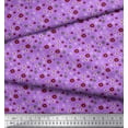 thumbnail image 2 of Soimoi Purple polyester Crepe Fabric Flower Artistic Print Sewing Fabric Yard 52 Inch Wide, 2 of 3