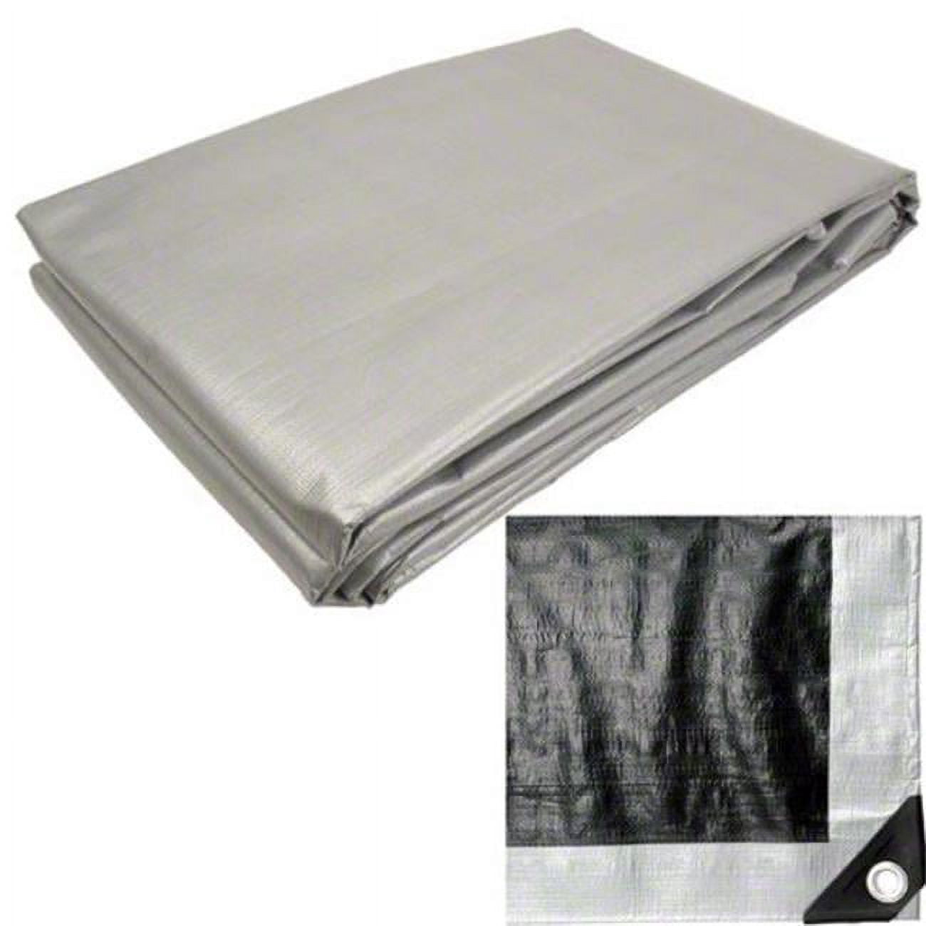 Tru-Guard 100797 Bâche de Rangement en Polyéthylène 8 x 10 Po, Argent et Noir