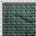 thumbnail image 4 of oneOone Viscose Chiffon Teal Green Fabric Leaves Craft Projects Decor Fabric Printed By The Yard 42 Inch Wide, 4 of 5