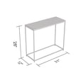 thumbnail image 4 of Safdie & Co. Console Table 31L White Silver Metal, 4 of 4