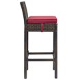thumbnail image 2 of Modway Conduit Tabouret de Bar en Rotin et Aluminium 30 Pouces Marron/rouge, 2 of 3
