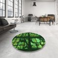 thumbnail image 4 of Ahgly Company Tapis d'Intérieur Lavable en Machine Carré Vert Forêt Foncé, 6 Pieds Carré, 4 of 7