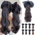 thumbnail image 3 of Clip On Ponytail Hair Extension Synthetic Ponytail Hair Tail Hairpiec' Hair R9M2, 3 of 9
