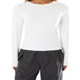 thumbnail image 3 of Blouse Mode Urbaine à Manches Longues Unie pour Femmes, 3 of 6