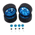 thumbnail image 1 of Xuanheng RC Wheel Rims Rubber Tires Kit Replacement M3 Wheel Nut for 144001 1:12 1:18 Blue, 1 of 8