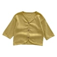 thumbnail image 1 of Besolor Baby Girls Cardigans Kids Casual V Neck Button Front Hollow out Long Sleeve Jacket Tops Fall Clothes, 1 of 7