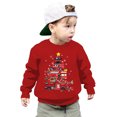 thumbnail image 1 of AJIWYH Chandails en Molleton pour Filles, Chandails en Molleton de Noël Automne et Hiver à Col Rond Imprimé Lettres Manches Longues pour Filles Rouge, 9-10 Ans, 1 of 4