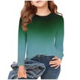 thumbnail image 2 of MeetoTime Chemises à Manches Longues Imprimées pour Enfants, Col Rond Décontracté, Blouses Habillées pour Bébés Filles 3 - 14 Ans, 2 of 5