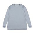 thumbnail image 1 of BADHUB Men's Long Sleeve Shirts Big & Tall Crew Neck Cotton Essential Pullover Athletic Performance Split Hem Sweatshirt Soft Causal Loose Top Spring Fall Deals L-5XL, 1 of 3
