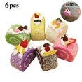 thumbnail image 1 of 6 Pcs Gâteau Artificiel Multiusage Mini Faux Gâteau Jouet Squishy pour Photographie, 1 of 10