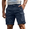 thumbnail image 2 of Cargo Shorts for Men 5 Inch Relaxed Fit Button-Fly Quick Dry Stretch Lightweight Tactical Wear Hiking with Multi Pockets, 2 of 5