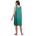 thumbnail image 4 of Moomaya Solid Sleeveless Nightdress For Ladies Button Placket Nightwear, 4 of 6
