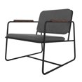 thumbnail image 3 of Manhattan Comfort Fauteuil d'Appoint Bas en Cuir PU 2.0 Noir Whythe, 3 of 3