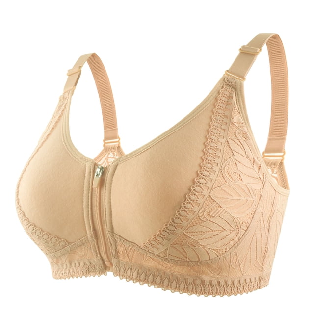 Birdeem Casual Sexy Front Button Shaping Cup Shoulder Strap Underwire Bra Plus Size Extra-Elastic Wirefree