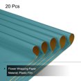 thumbnail image 3 of Unique Bargains Double Sided Color Flower Wrapping Paper Grey Blue+Gold 22.8'x22.8' Waterproof 20 Pack, 3 of 5