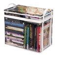 thumbnail image 2 of Student Book Storage Bag Transparent Storage Box Foldable Handheld Books School Supplies Organising Box, 2 of 3
